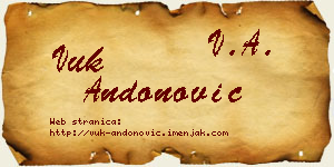 Vuk Andonović vizit kartica